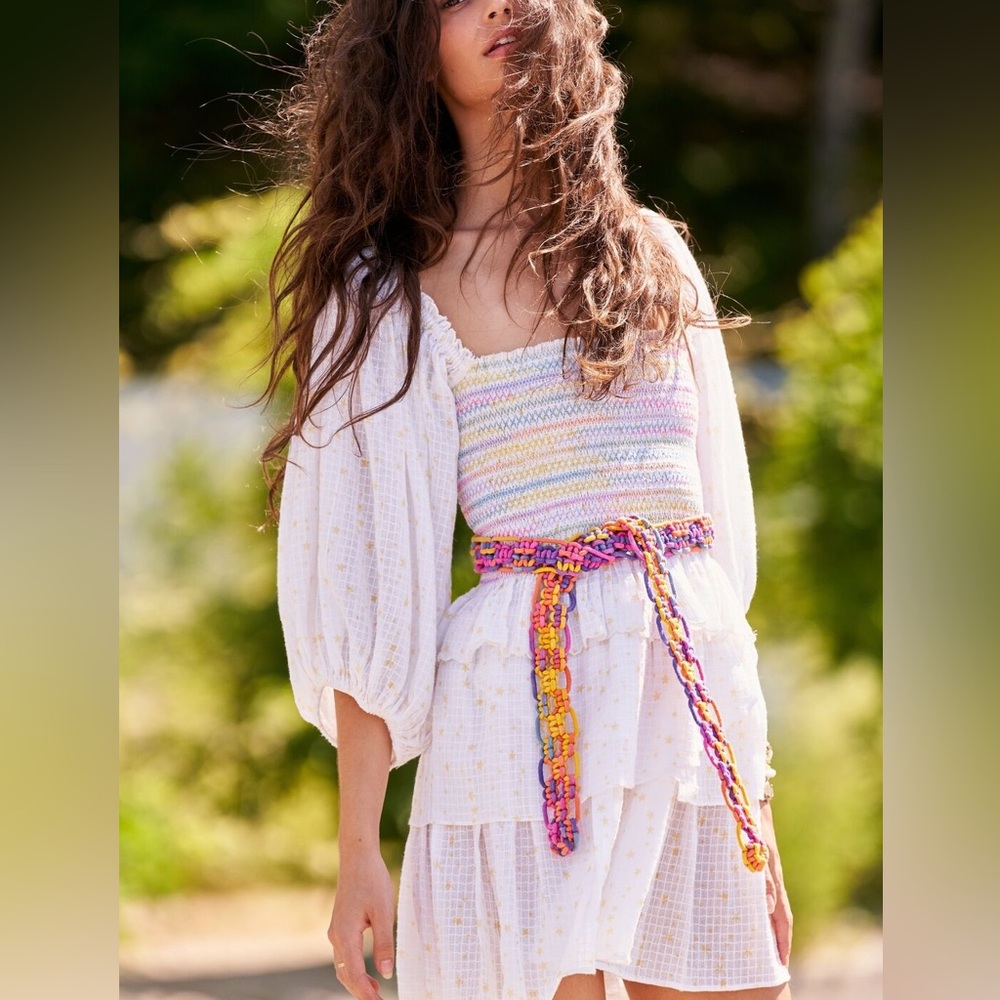 *BRAND NEW WITH TAGS* love shack fancy shaw dress in butter yellow, never worn